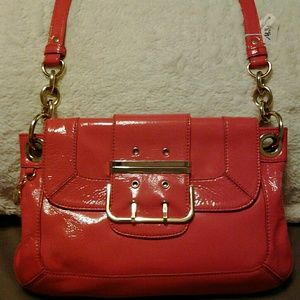 Milly orange patent purse